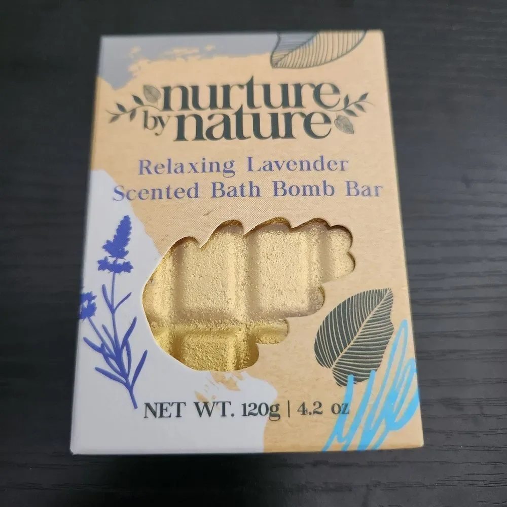 Nurture by Nature Bath Bundle Bath Salts & Bath Bomb Bar Lavender Scented